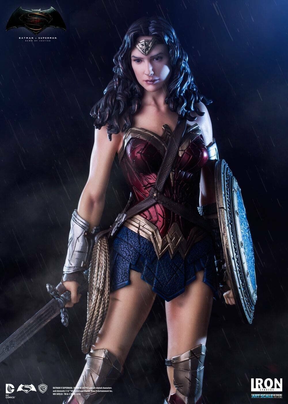 Iron Studios Wonder Woman Statue Figure Diana Batman Vs Superman V BVS Rare 1:10
