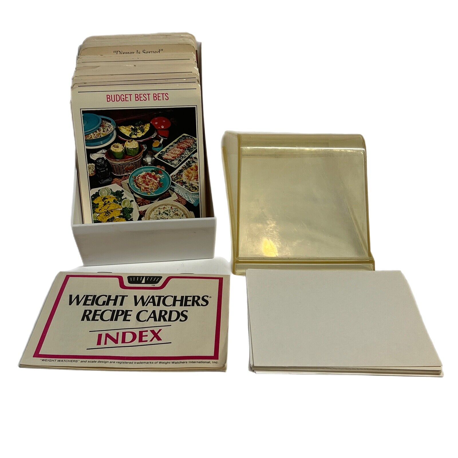 Weight Watchers & Dinner Is Served Over 350 Recipe Cards Index Case 1970s