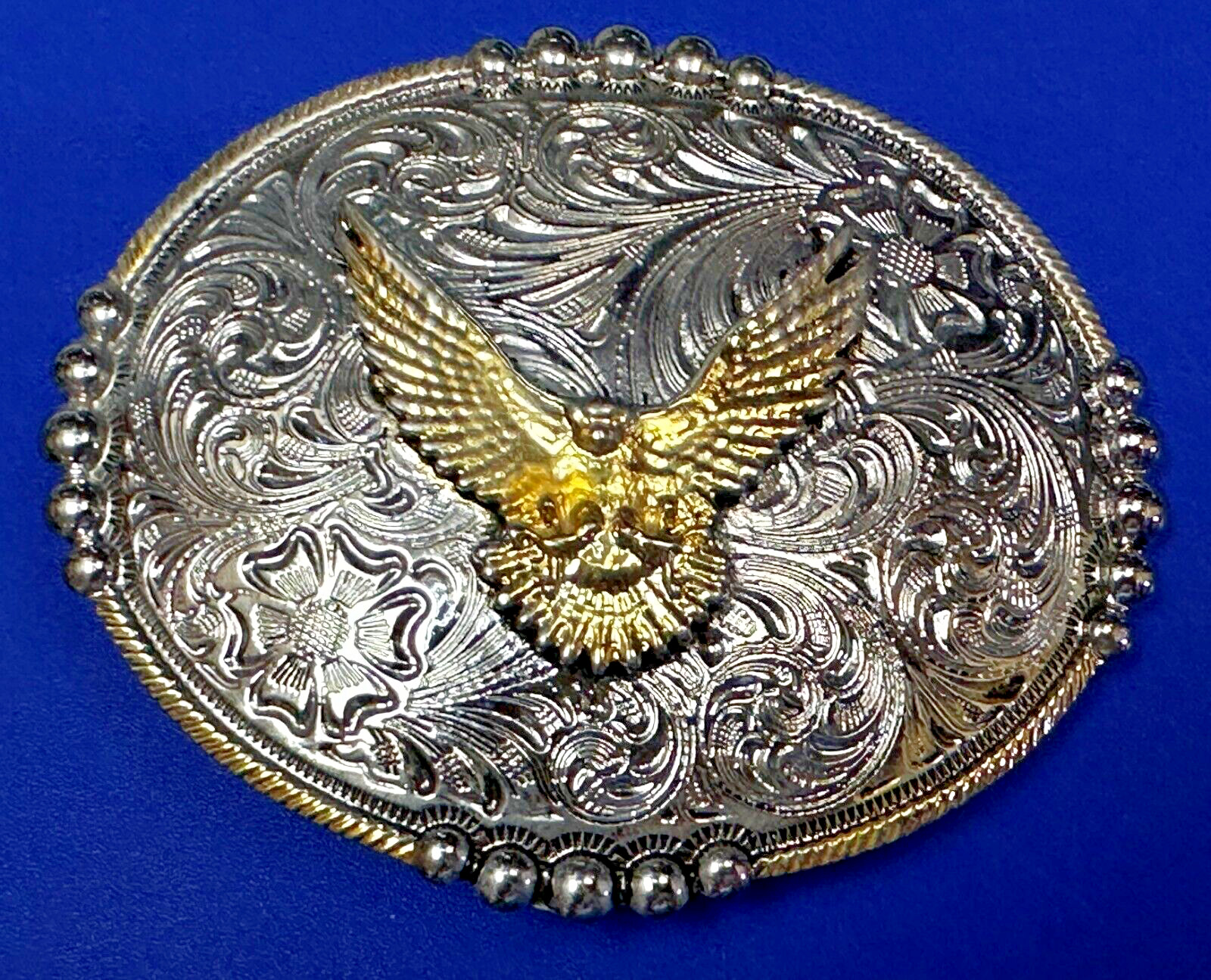 American Bald Eagle - Coming At Ya - Unique Western Two Tone Belt Buckle
