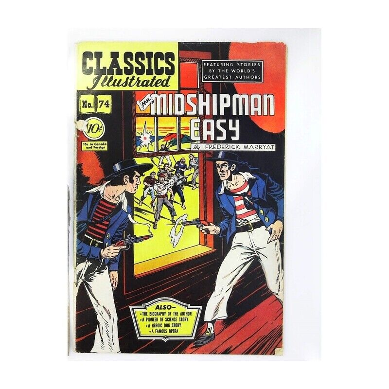 Classics Illustrated (1941 series) #74 HRN #75 in VG minus. Gilberton comics [e{
