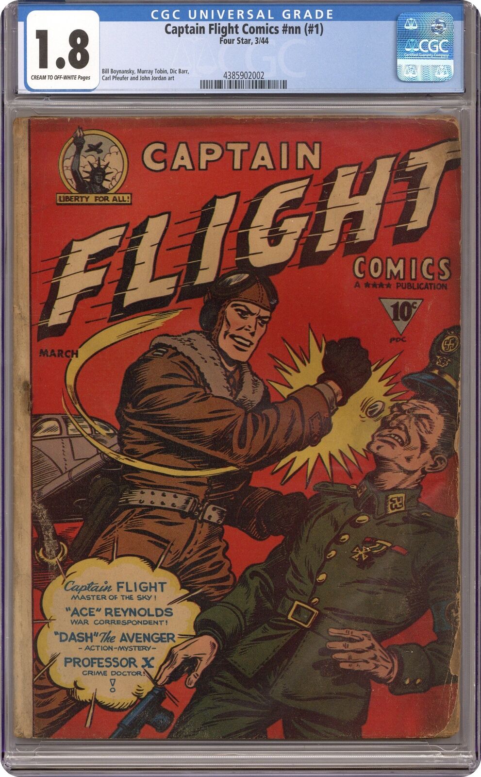 Captain Flight Comics #0 CGC 1.8 1944 4385902002