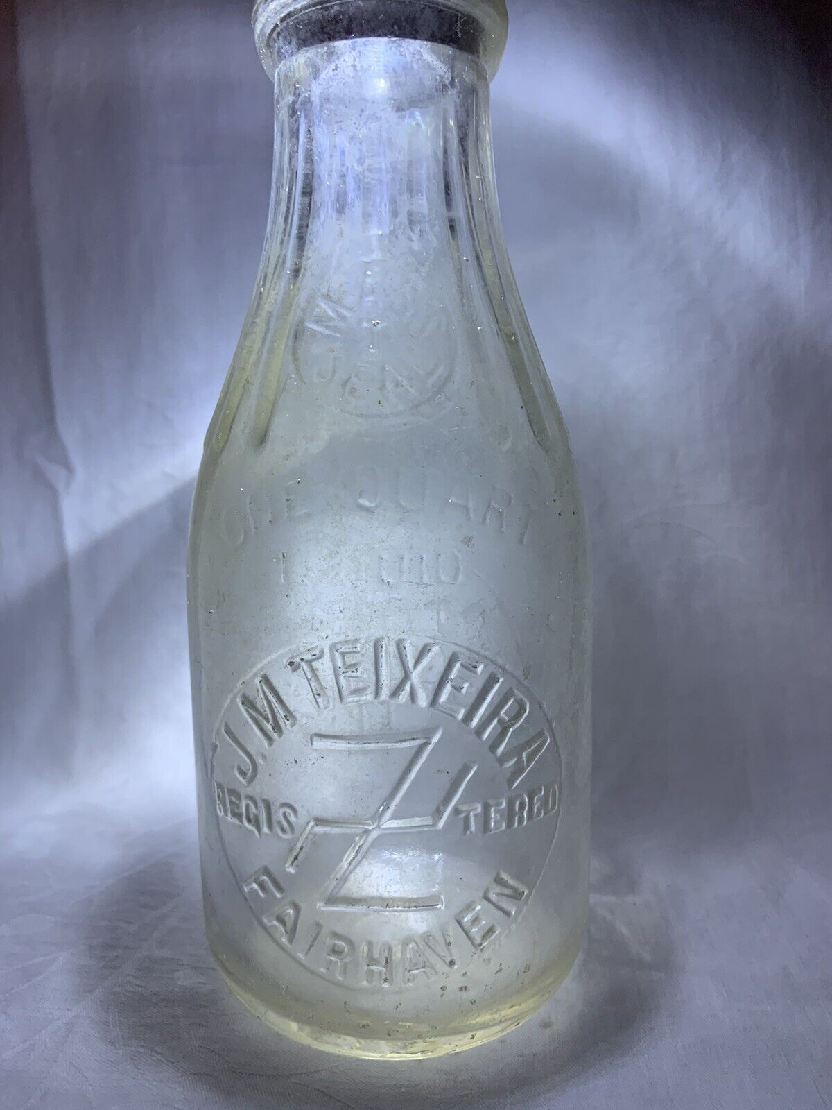 J. M. Teixeira Fairhaven MA TREQ Milk Bottle