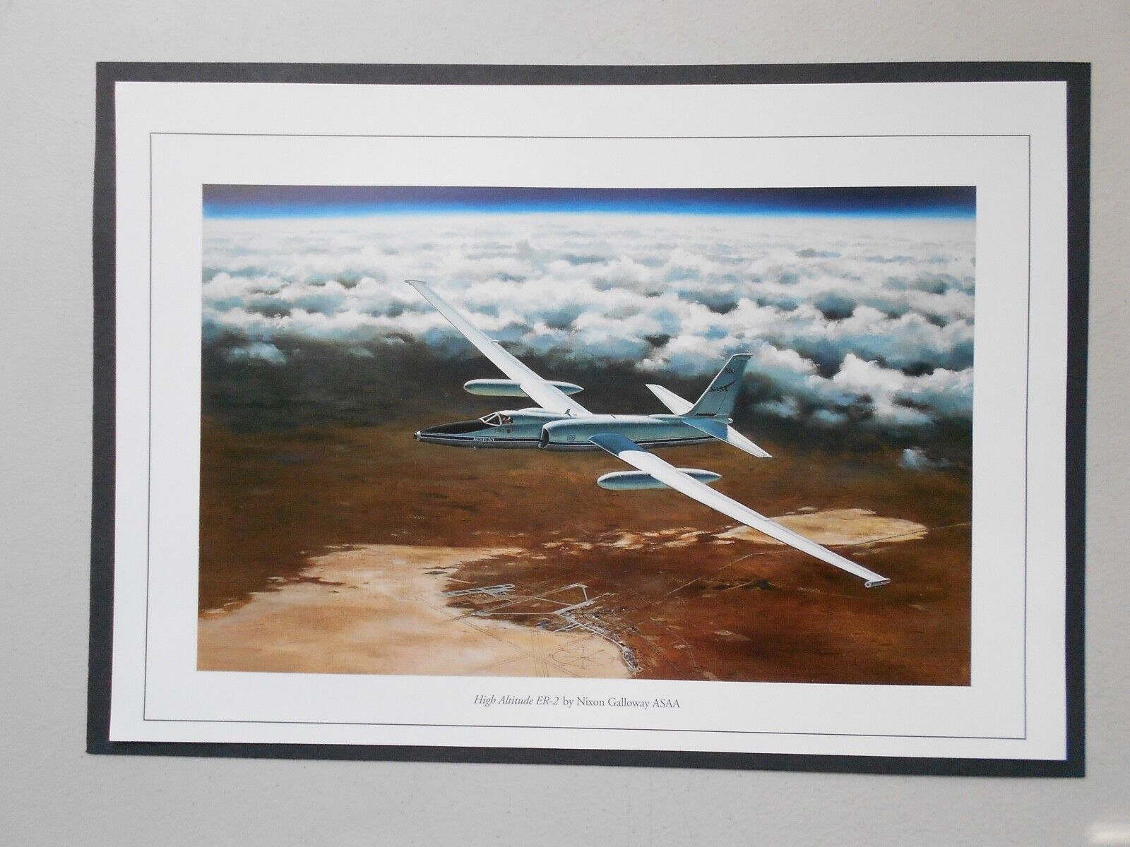 MILITARY AVIATION PRINT-   HIGH ALTITUDE ER-2 BY NIXON GALLOWAY