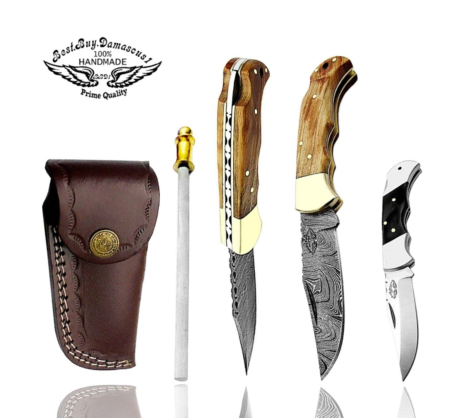 Best.Buy.Damascus1 Pocket Knife Damascus Knife Set Hunting Folding Pocket Knives