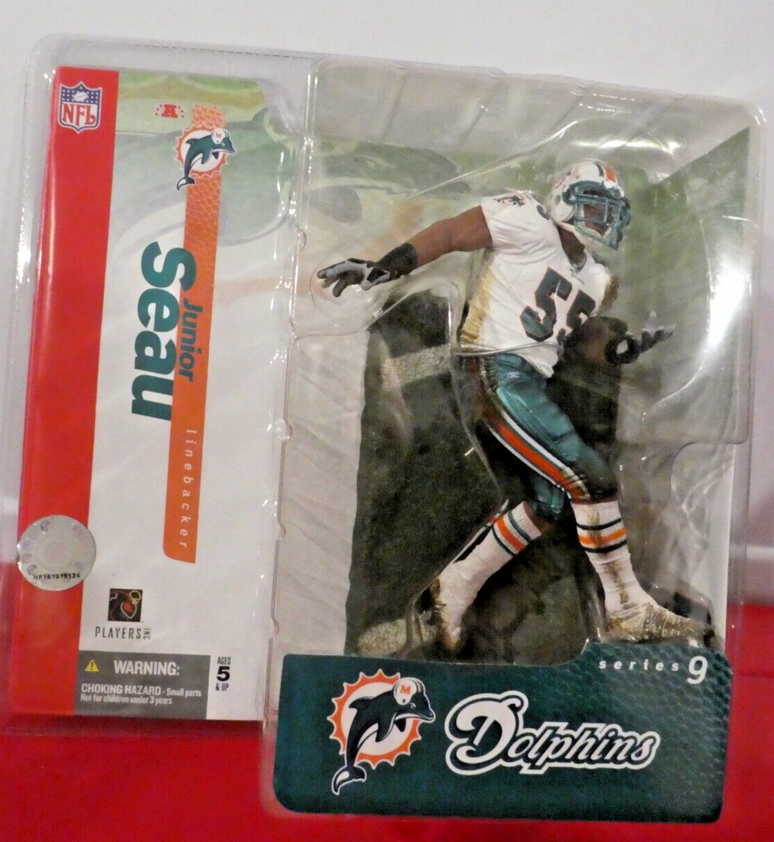 McFarlane Toys 2004 NFL Series 9 Miami Dolphins Junior Seau Figure