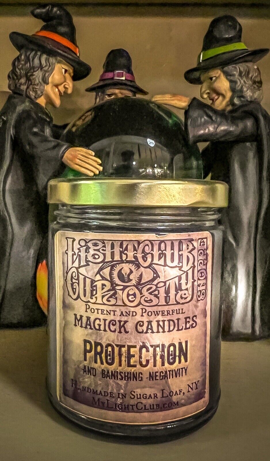 Wiccan Magic Spell Candle for PROTECTION - BANISHING - ENDING DRAMA - HEALING