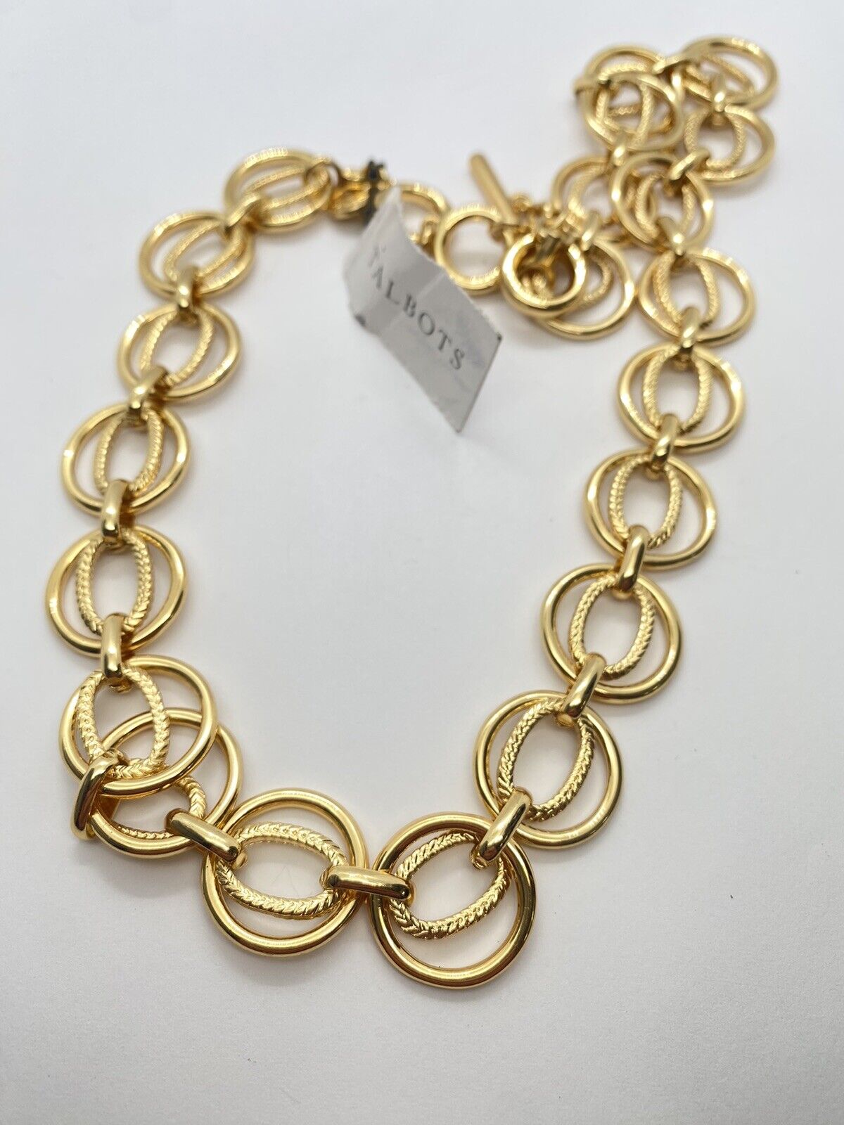 20” TALBOTS NEW WITH TAGS MULTI HOOP NECKLACE DESIGNER HIGH QUALITY