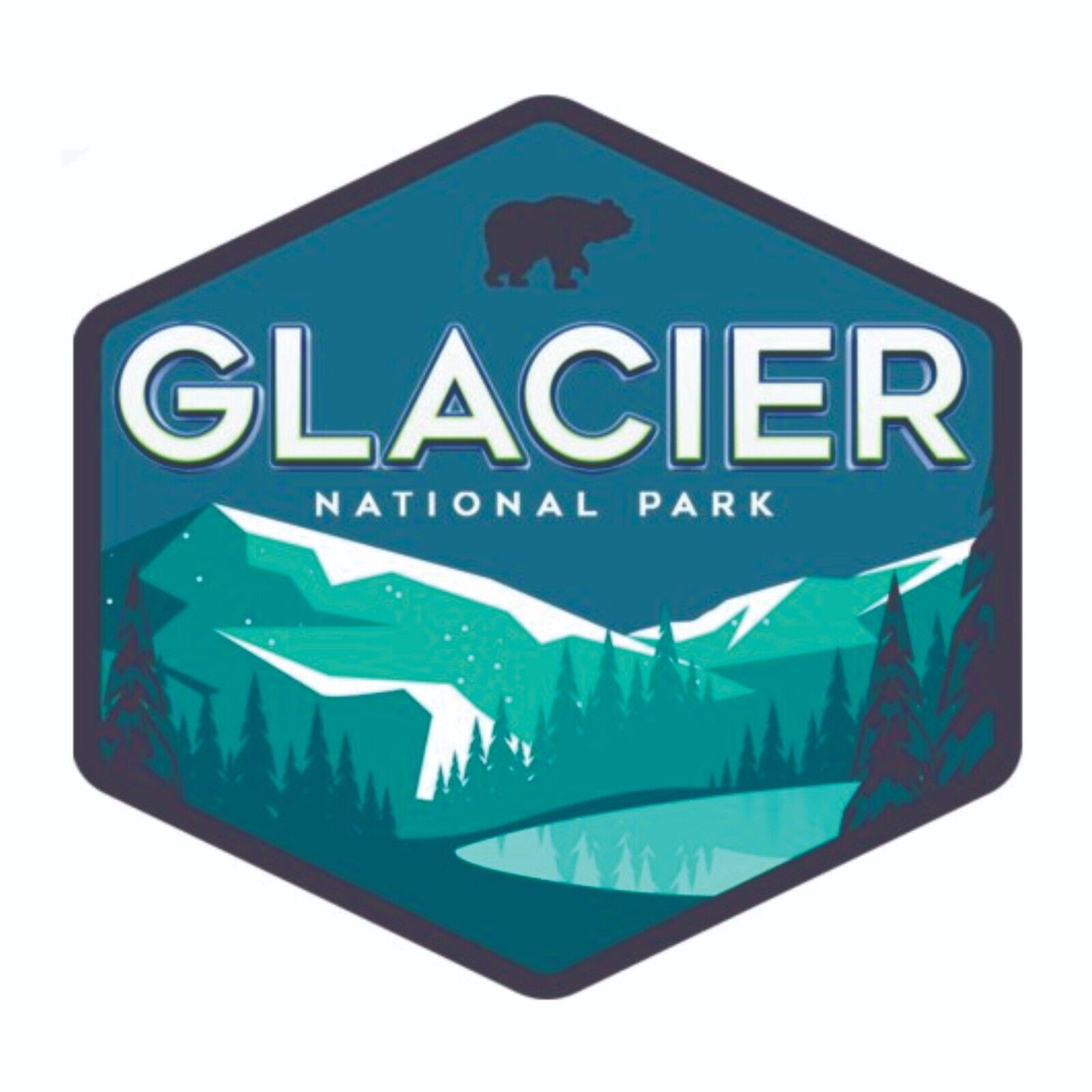 Glacier National Park Sticker Montana National Park Decal 