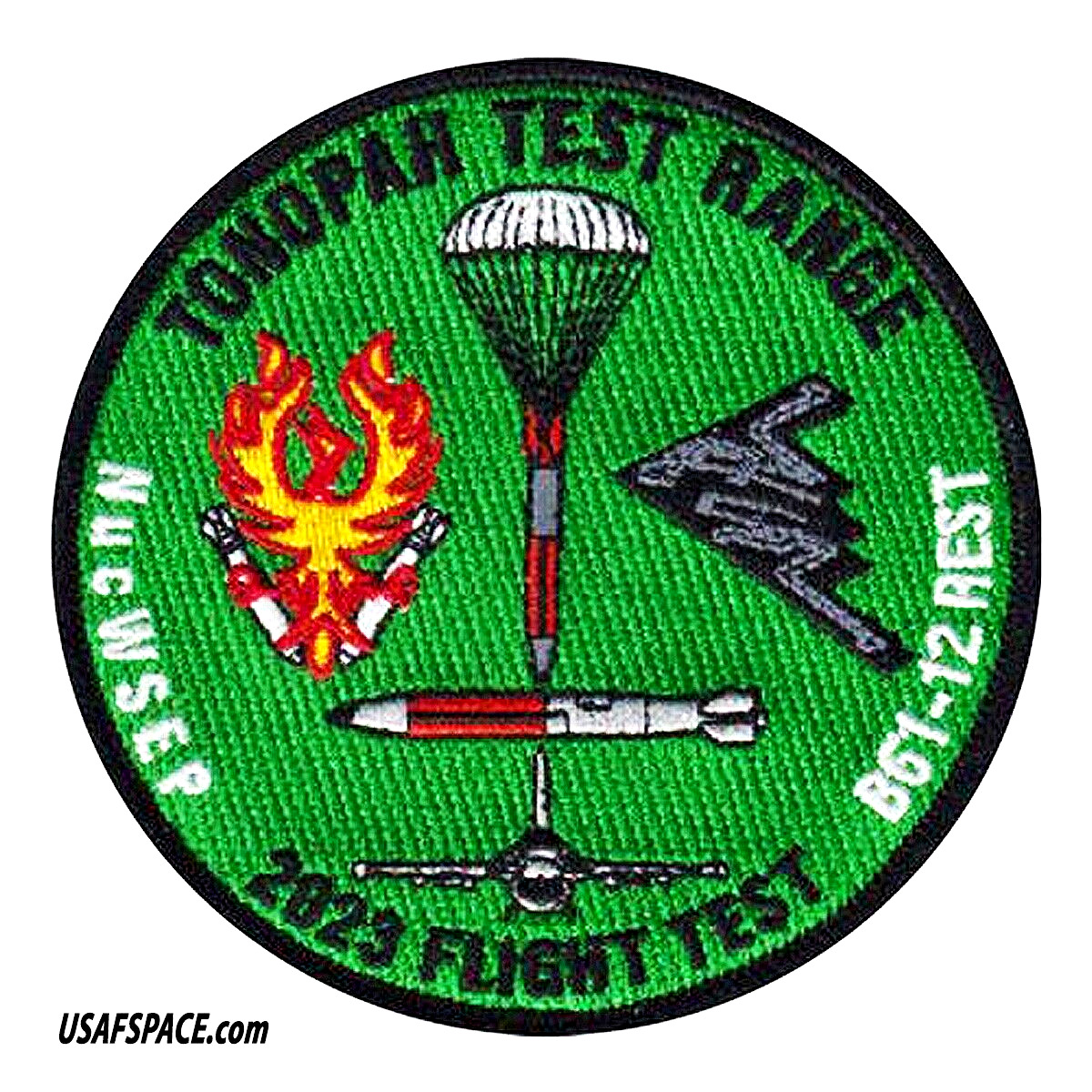 USAF TONOPAH TEST RANGE Nuclear Weapons-B61-12-2023 FLIGHT TEST-NUCWSEP-PATCH