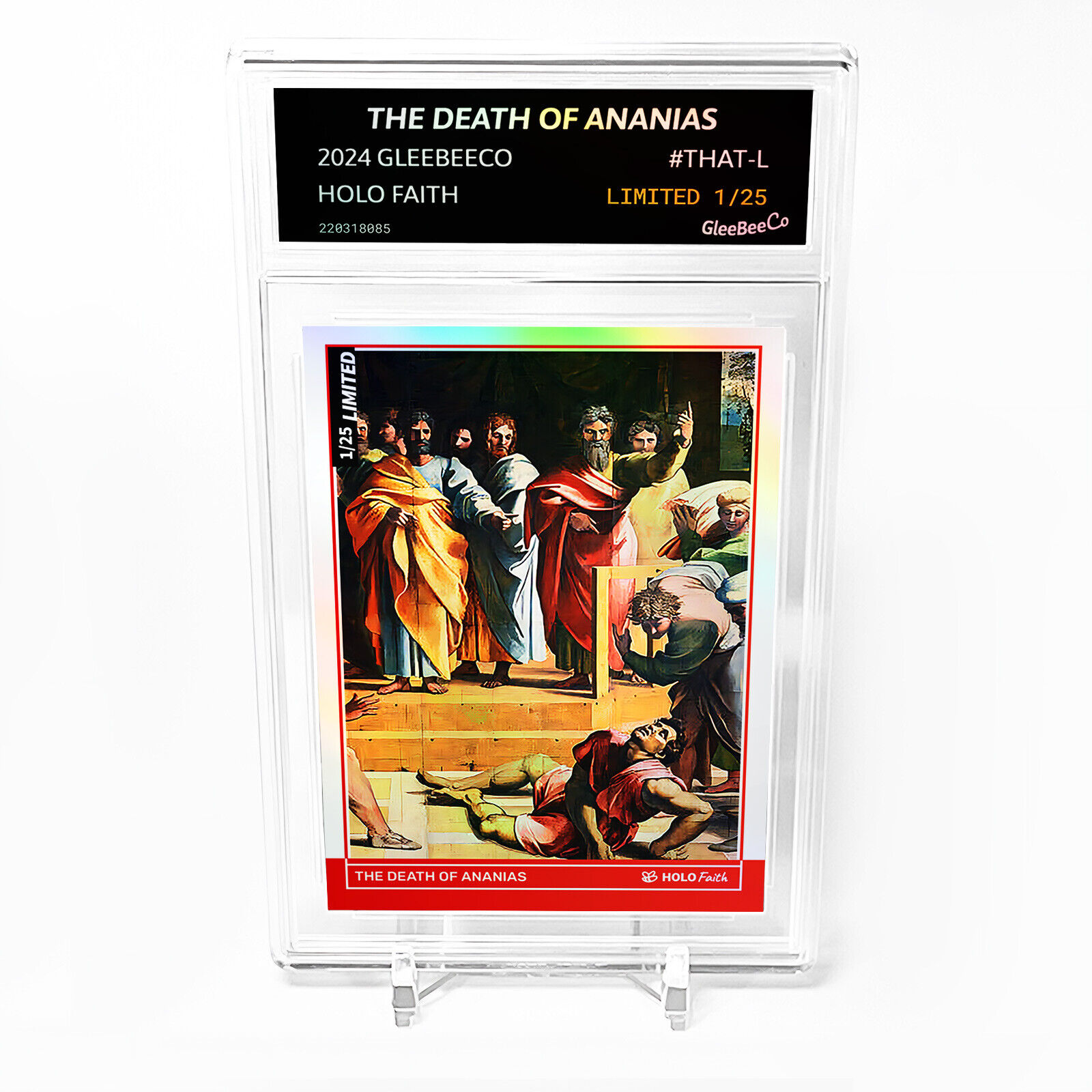 THE DEATH OF ANANIAS Acts 5:1-5 Rafael Painting Bible Story GBC Card #THAT-L /25