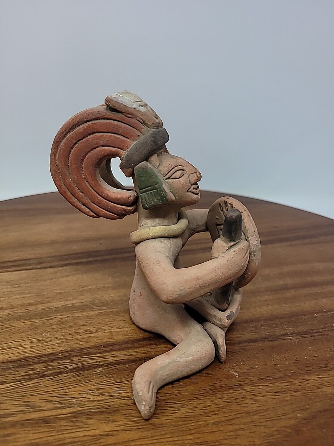 Vintage Terracotta Clay Pottery Ceramic Inca Mayan Aztec Figurine 5