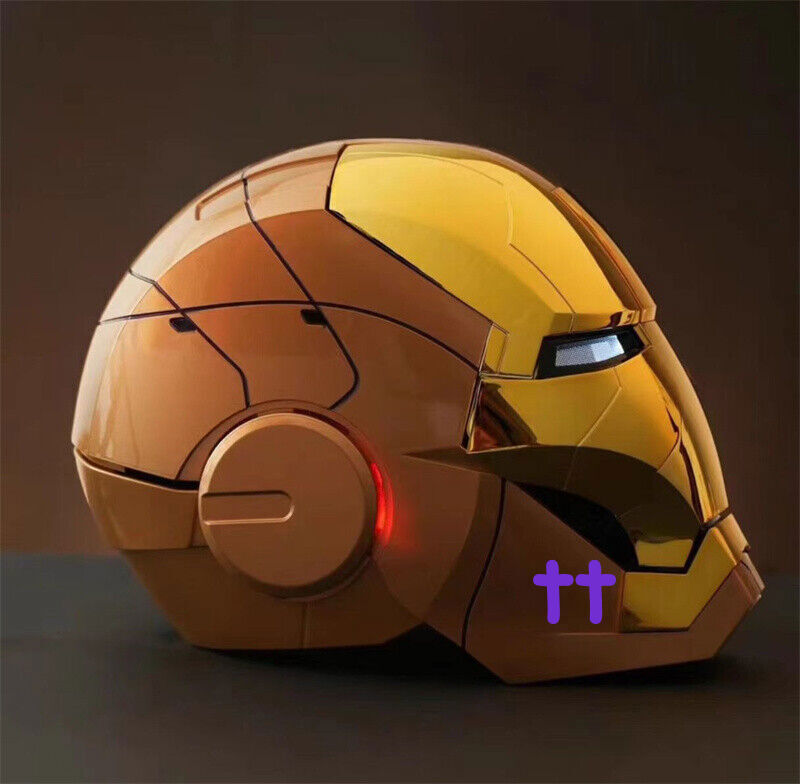 AutoKing Iron Man Golden&Yellow MK5 Mask Helmet Voice Control Deformable Props 
