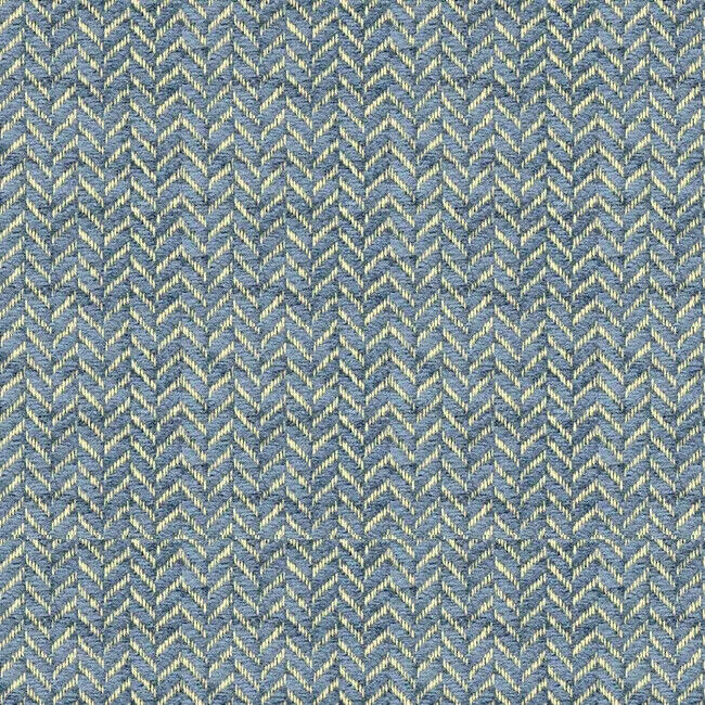 Brunschwig Small Scale Herringbone Chenille Fabric MOTTARET CHENILLE BLUE 1.5 yd