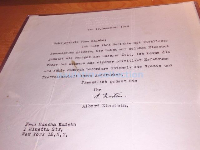 Albert Einstein - Autographed Letter Signed Dated; Authentic Signature, PSA DNA