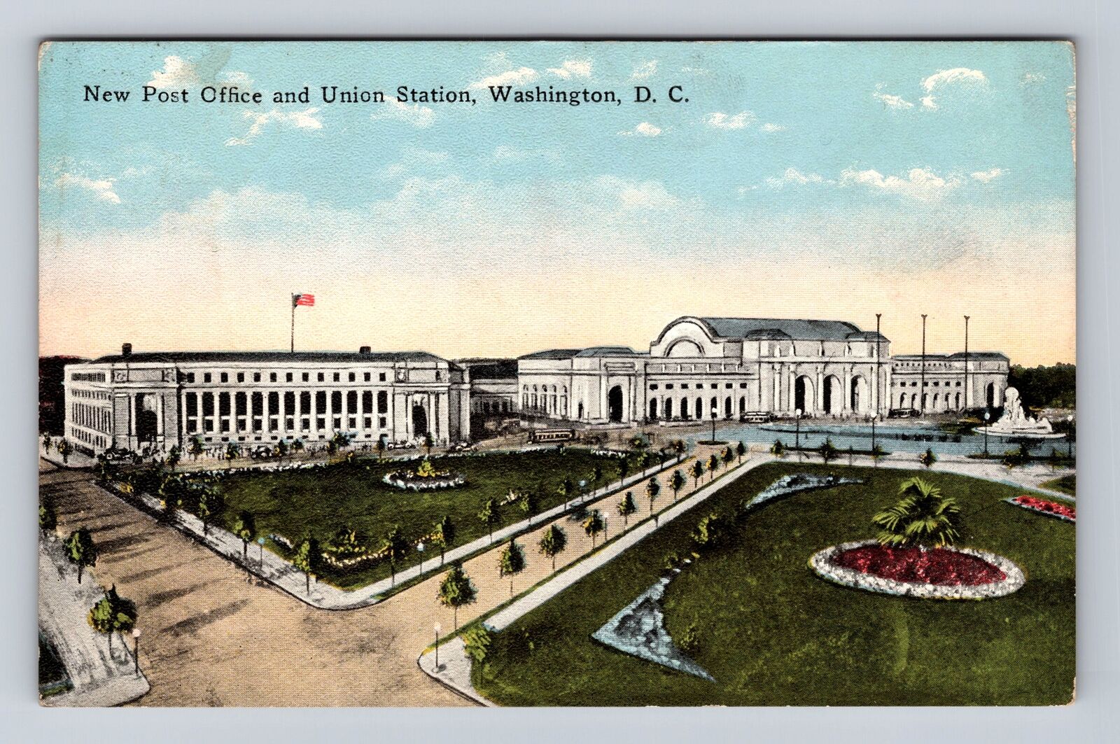 Washington DC-New Post Office And Union Station, Antique, Vintage Postcard