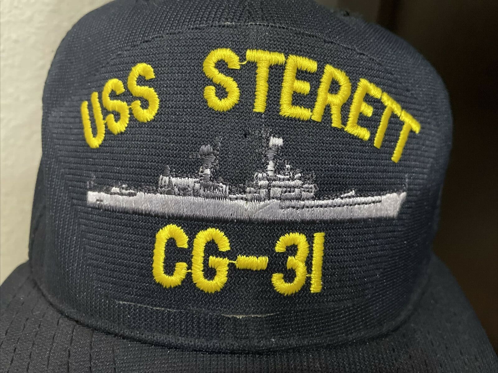 Vintage US Navy USN Ship baseball Hat USS STERETT CG-31 Cruiser military crew