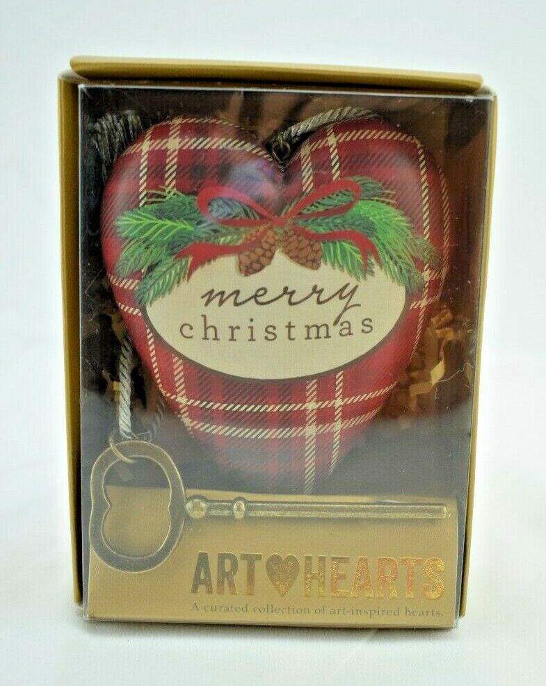 Demdaco  Merry Christmas Cozy Christmas Art Heart with Key Stand New