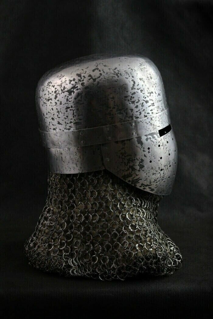 SCA 18g Medieval Knight Helmet Templar/Crusader Helmet Reenactment