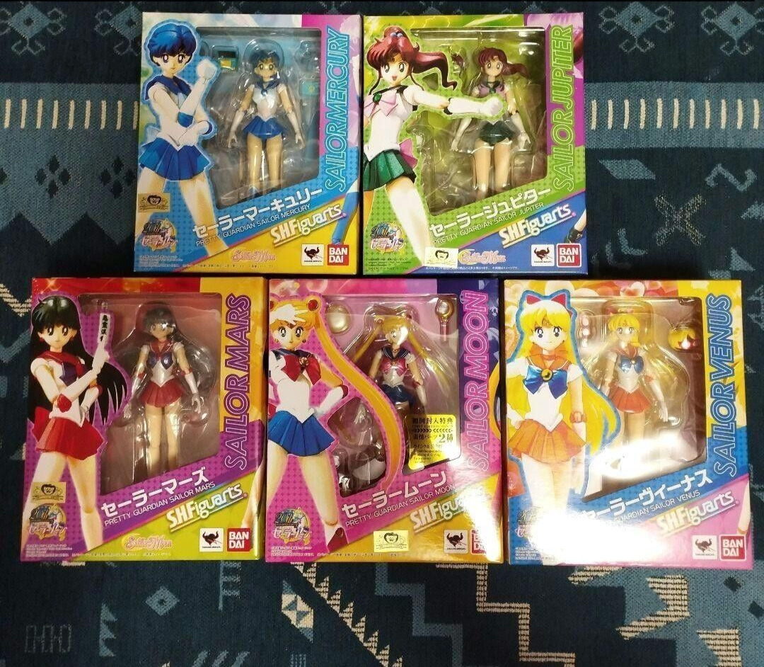 Super Sailor Moon Figure 5 sets  SHF S.H.Figuarts Action Figure Set 20th limited
