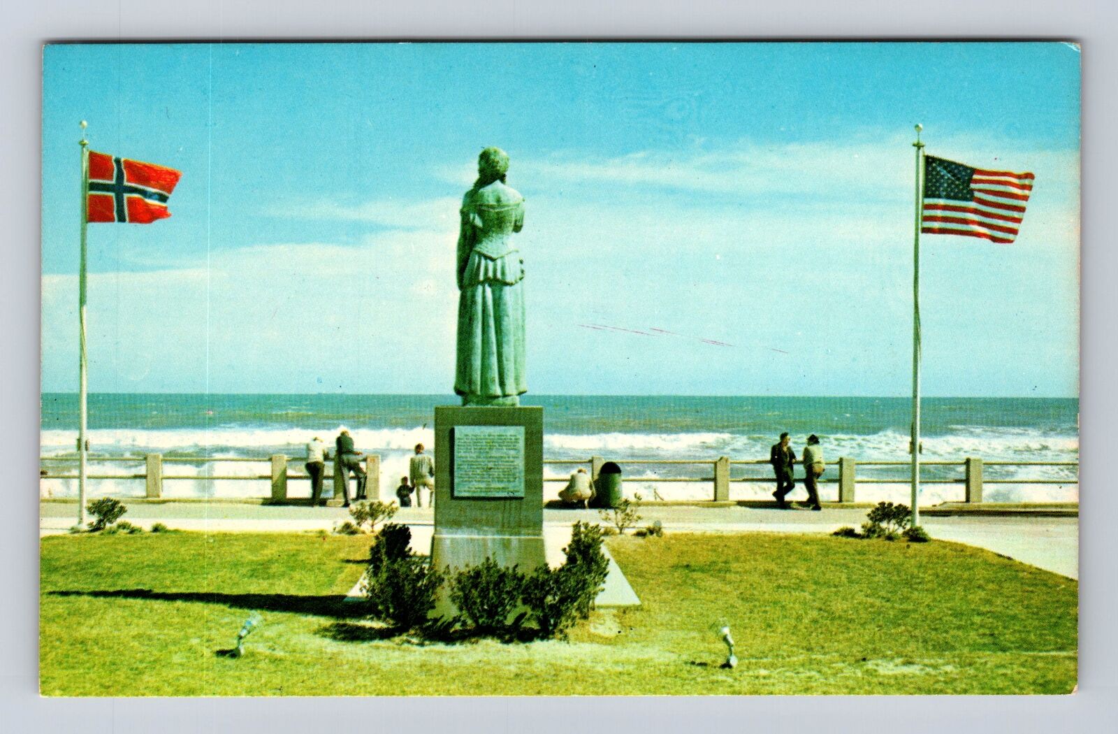 Virginia Beach VA- Virginia, The Norwegian Lady, Antique, Vintage Postcard