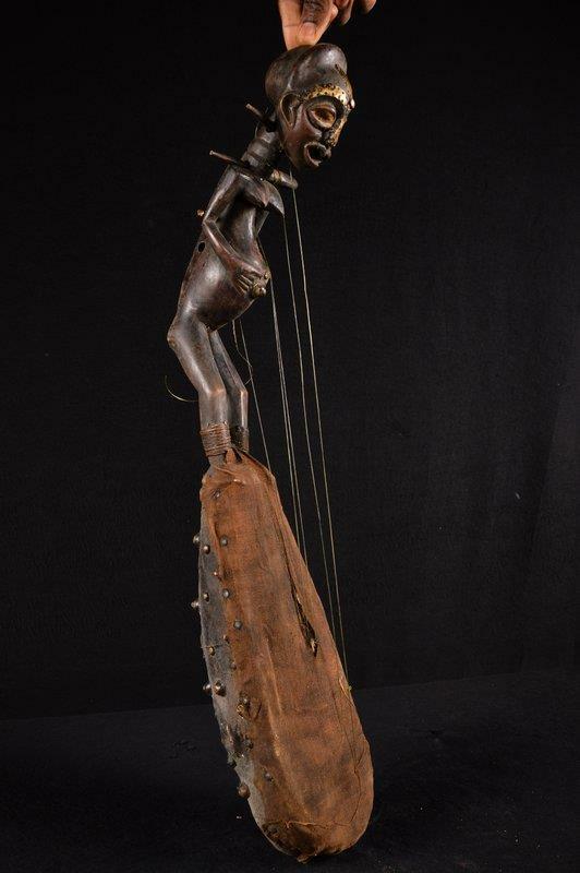 18239 African Old Fang Guitar / Herp / Music Instrument Gabon