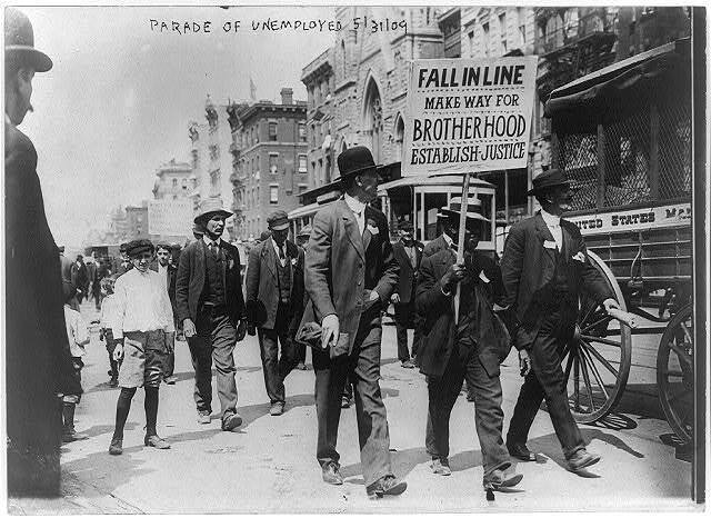 Parade of unemployed,May 31,1909,Make way for Brotherhood,Establish Justice
