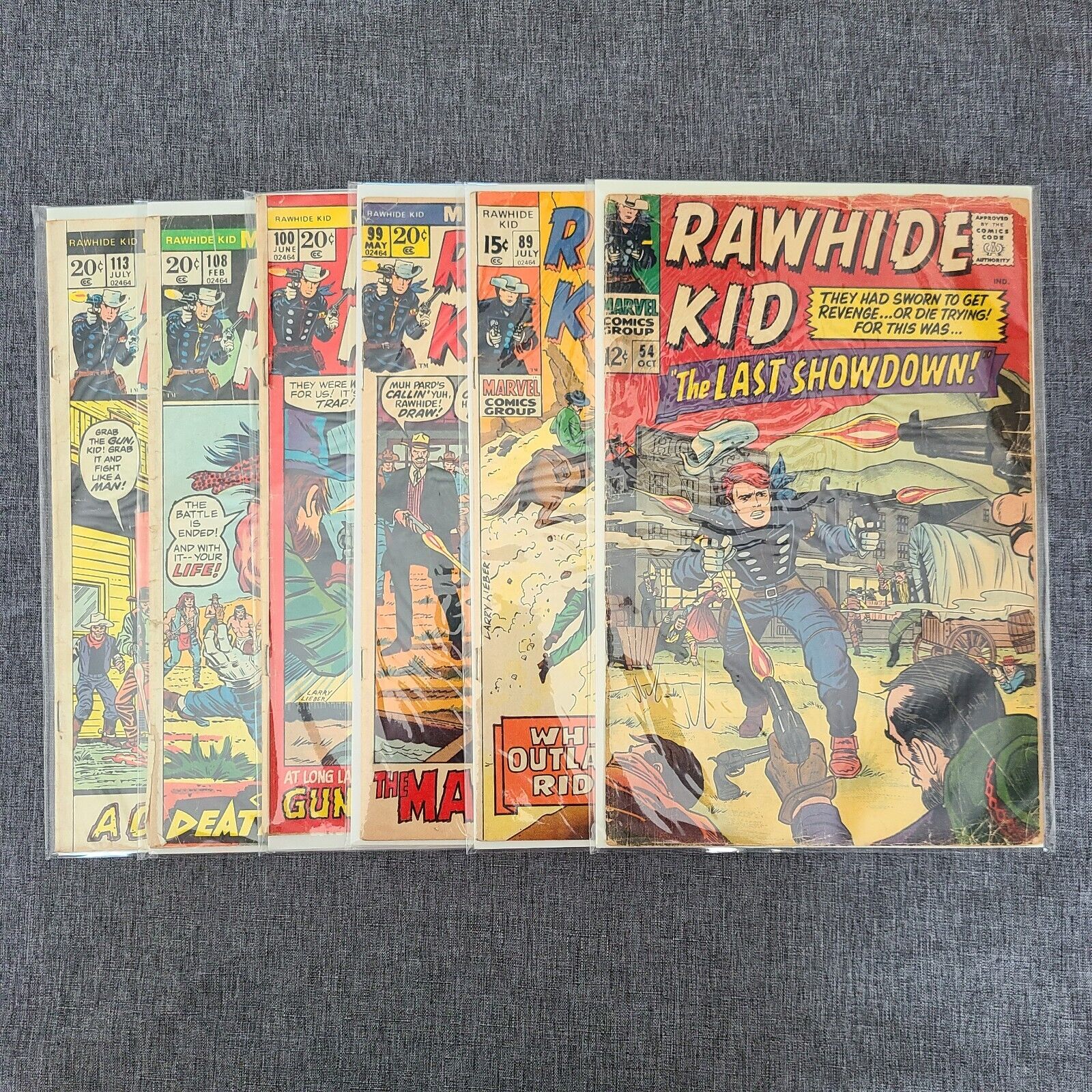 Rawhide Kid (Lot of 6), #54,89,99,100,108,113, Marvel Comics 1966-1973