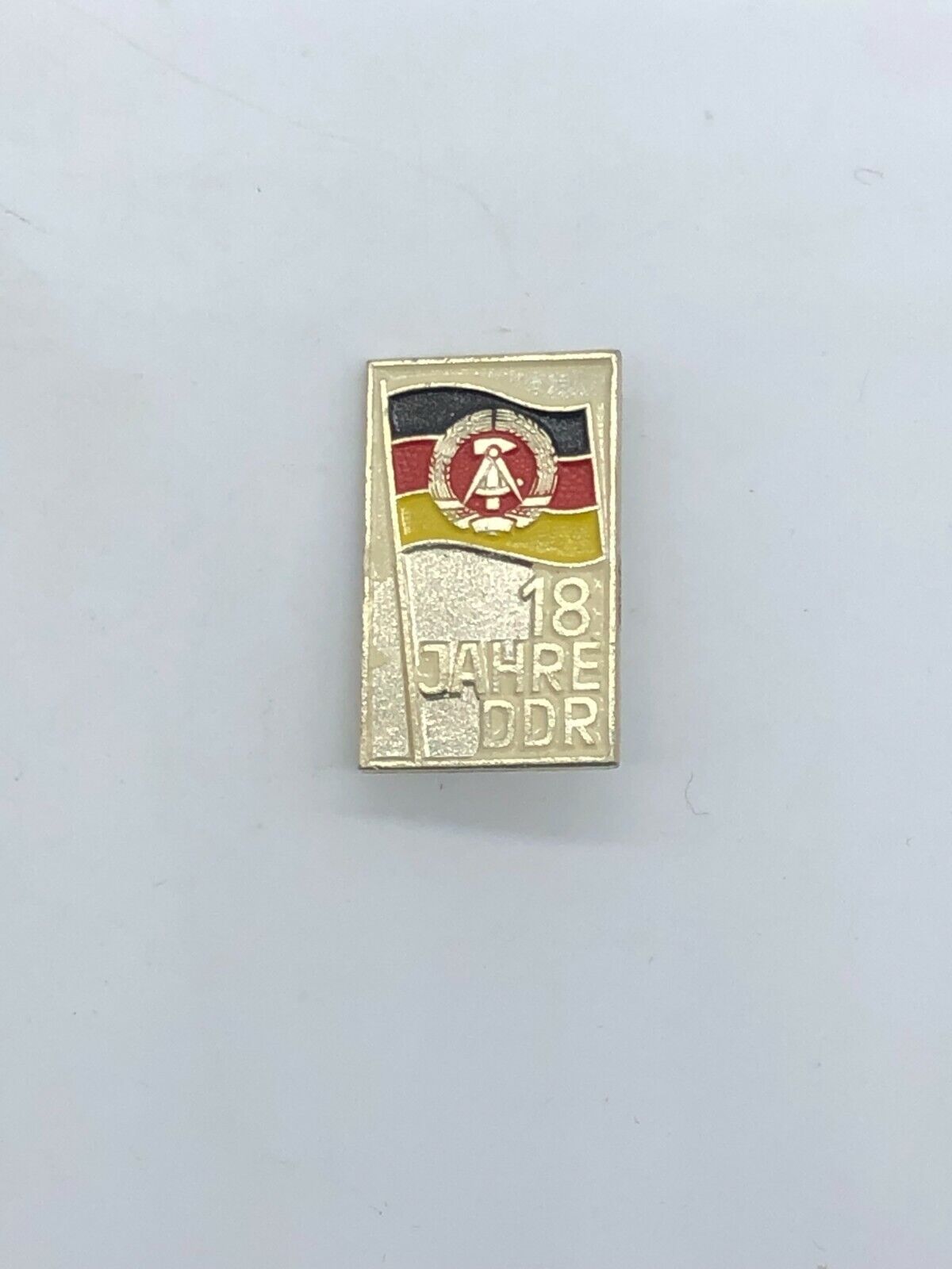 Vintage East German Anniversary of the DDR Insignia - Year 18