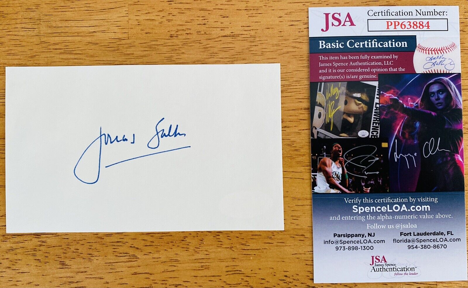 Jonas Salk Signed Autographed 3x5 Card JSA Certified Polio Vaccine Scientist