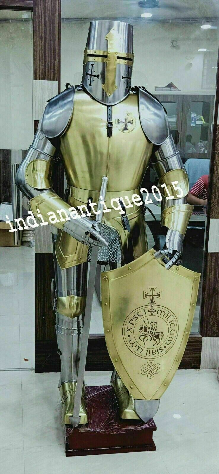 Medieval Full Body Armour Brass Antique Wearable Suit Of Armour Christmas Gift