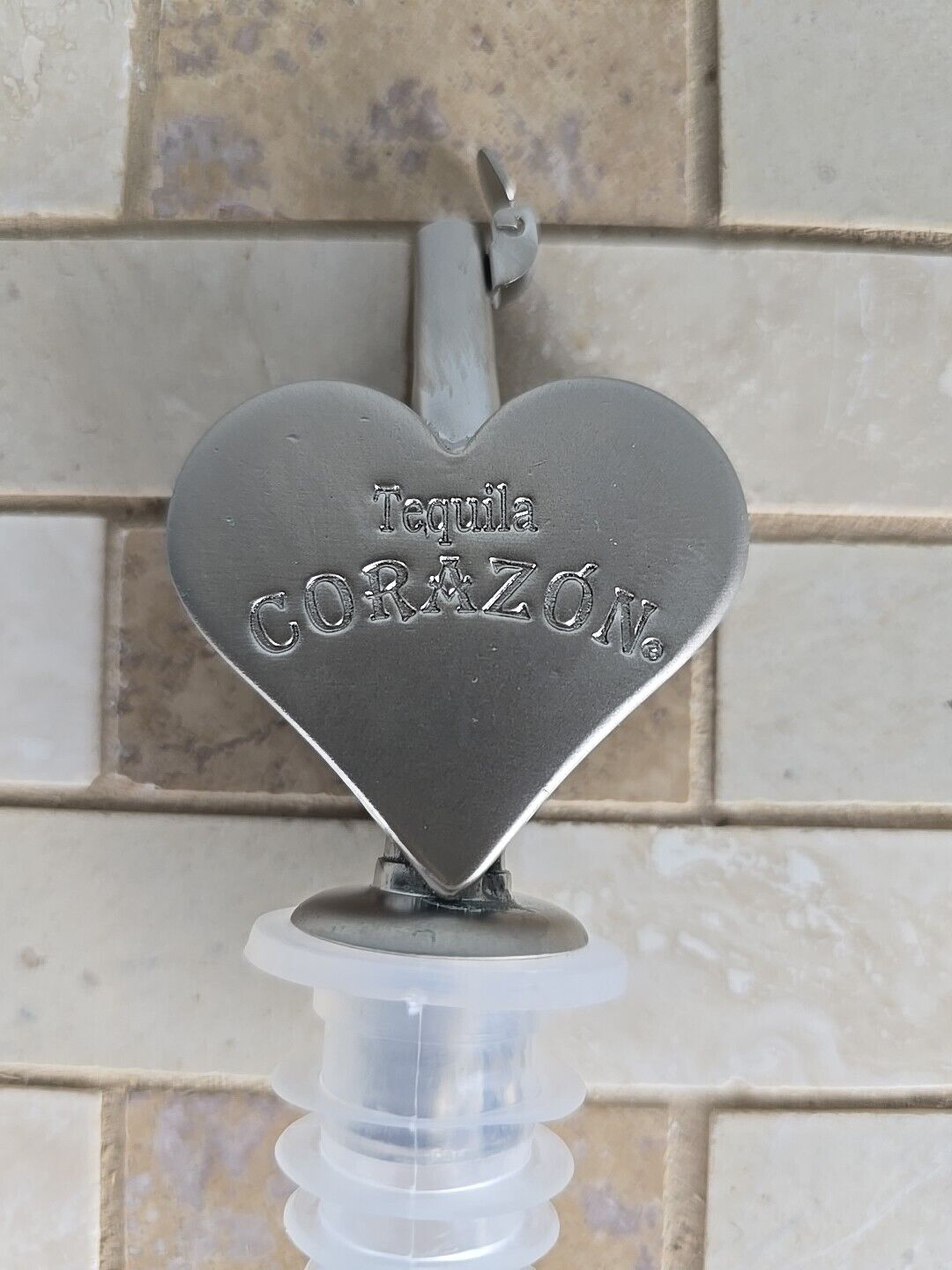 CORAZON Tequila Stainless Steel Alcohol Bottle Pour Spout bar ware new