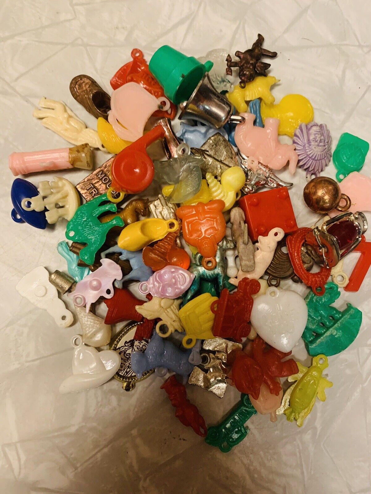 gumball prizes cracker jack charms premiums vintage toy lot of 75