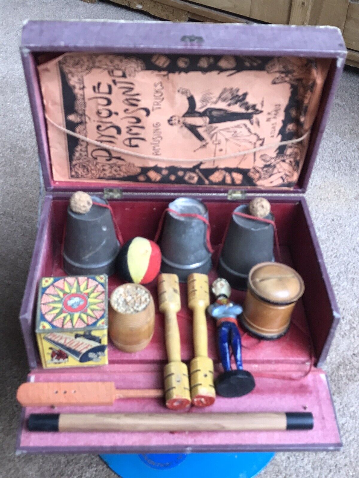 Antique French Magic Set Physique Amusante 19th Century  By M.K. ATLAS PARIS