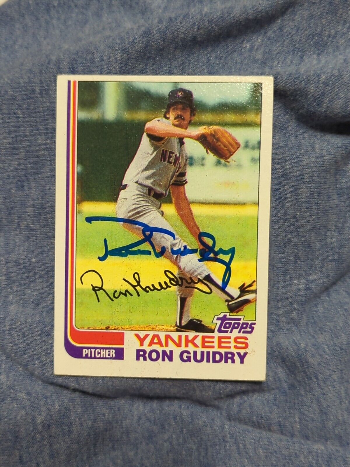 Ron Guidry Autograph 1982 Topps Card Yankees Signed 
