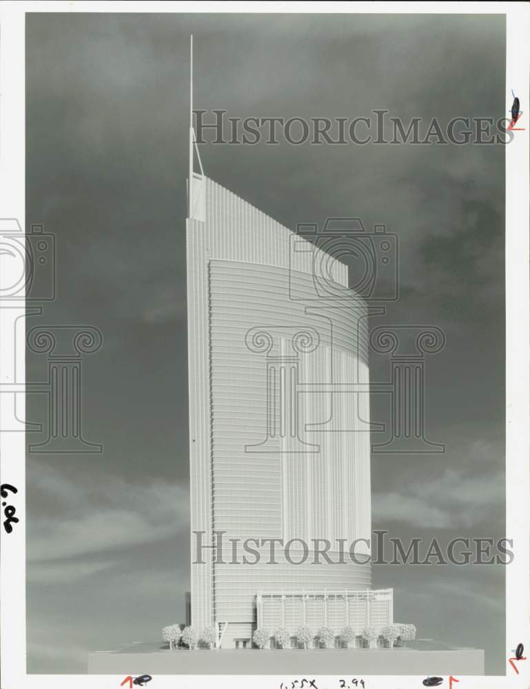 1991 Press Photo Artist\'s concept of the proposed Morrison Tower office building