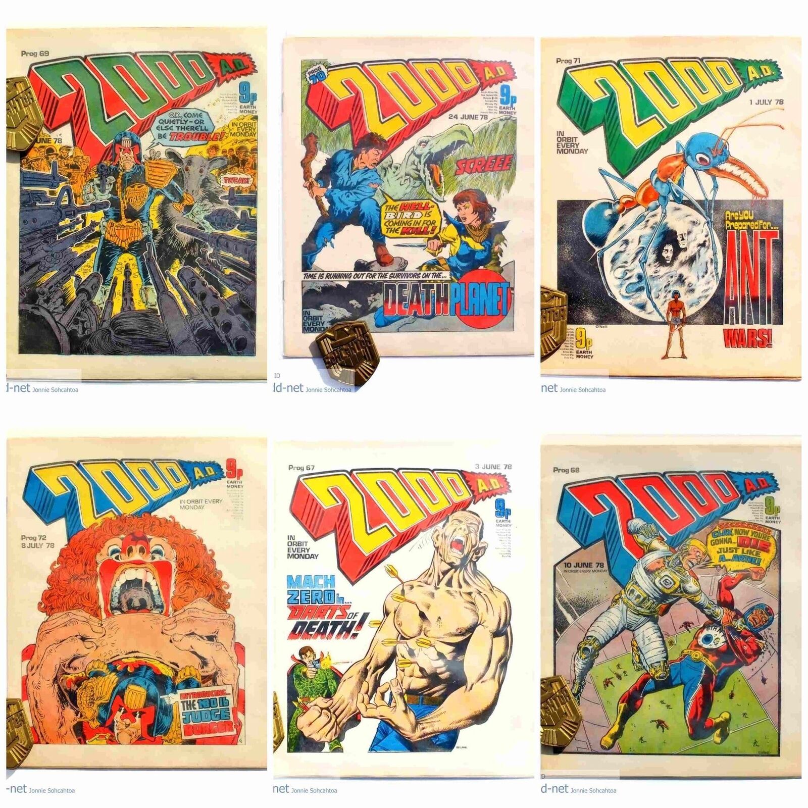 2000AD Prog 67 68 69 70 71 Dan Dare - Eden All Comics Garry Leach 1978