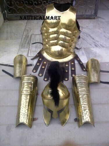 Leg Arm Guard & Arm Guard medieval knight Greek Muscle Armor Spartan Helmet Gift
