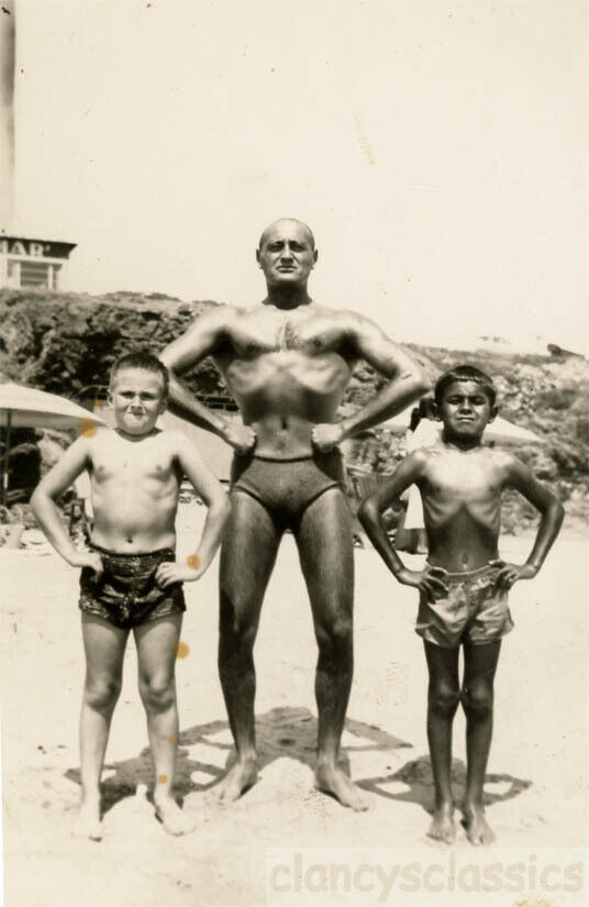 1930s Muscle Man Atlas Body Exercise Class