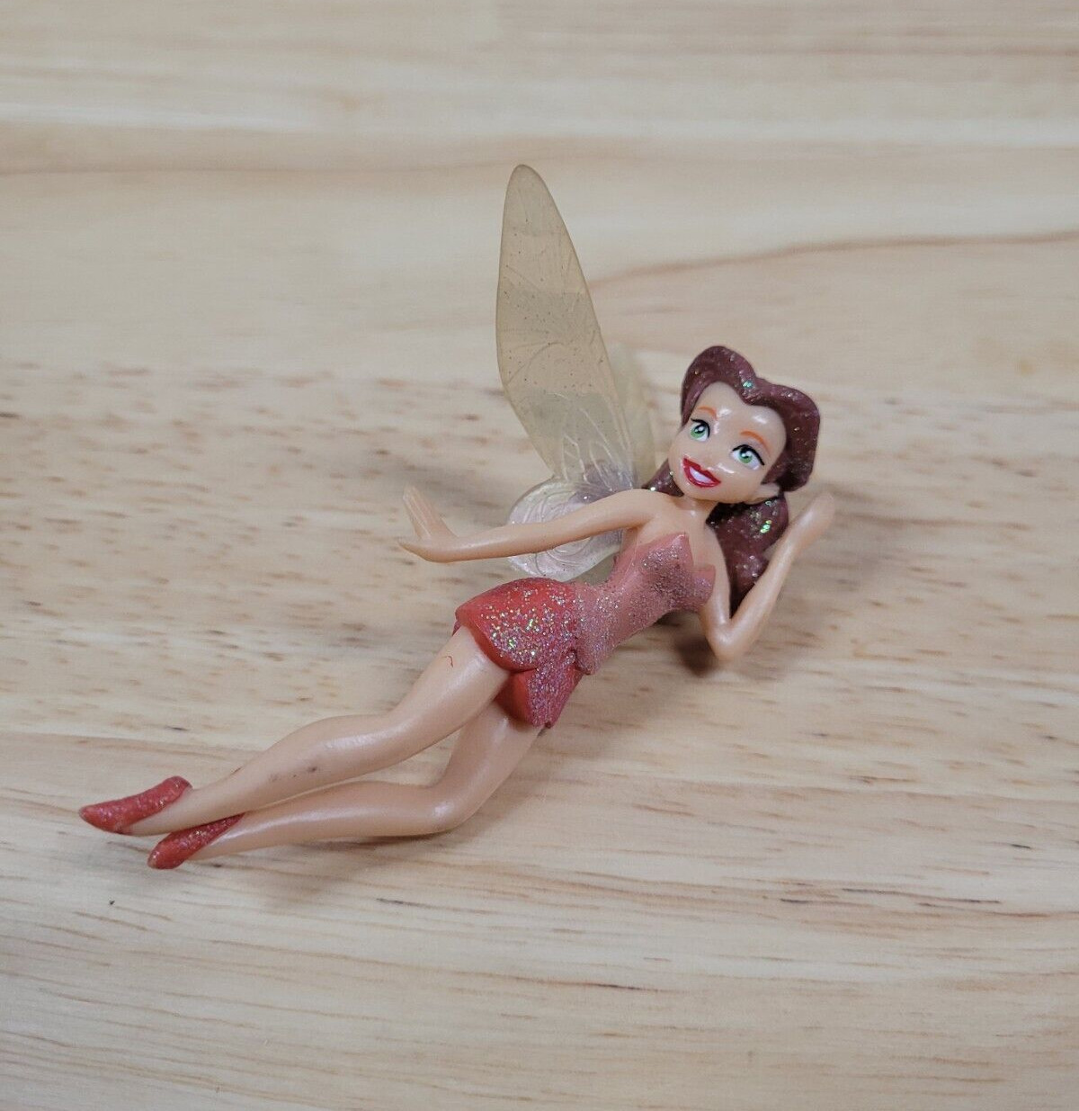 Disney Fairies Rosetta Doll Mini Figure PVC Topper Pink Hollow Fairyland