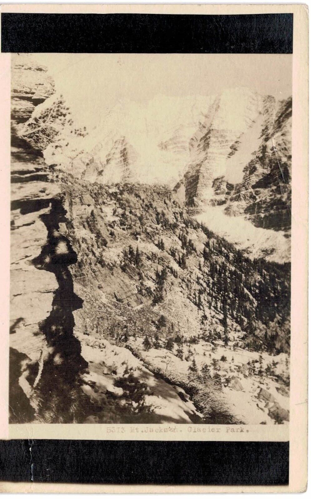Glacier National Park RPPC Mt Jackson 1910 