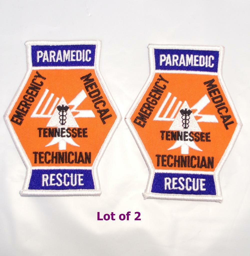 PARAMEDIC EMT TENNESSEE RESCUE Uniform Sleeve Patch EMT/ EMS/FIREMAN 4 1/4\