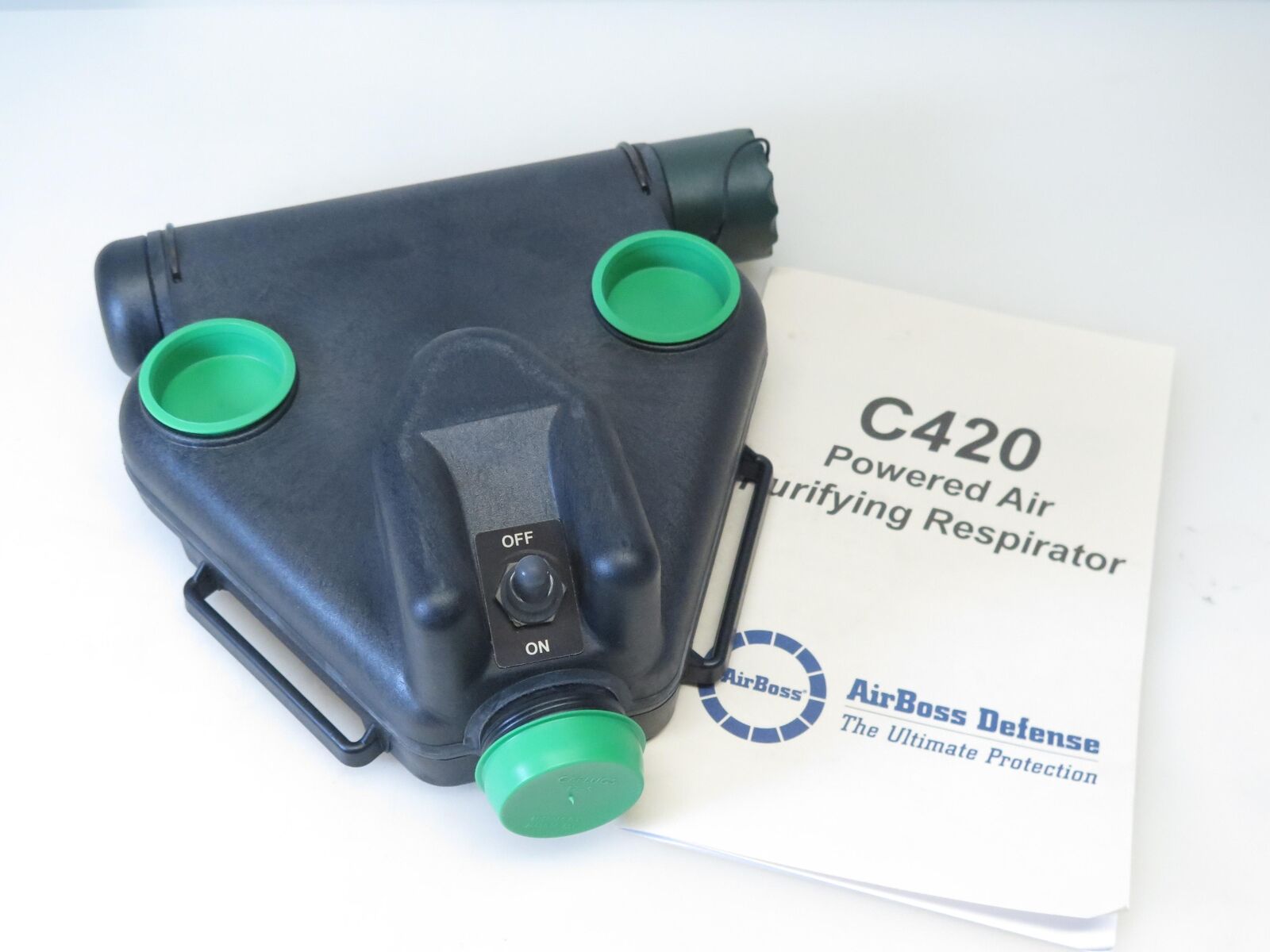 New Air Boss Defense C420 PAPR Gas Mask Respirator Blower Unit Single Speed