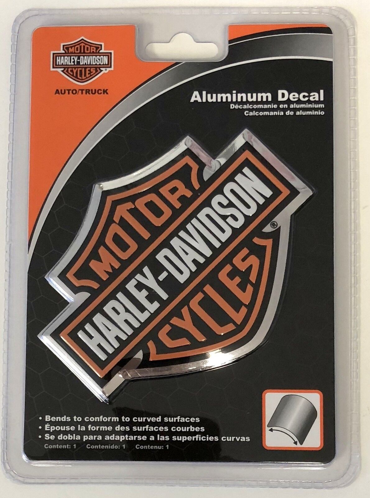 Harley-Davidson Bar & Shield Raised Aluminum Bendable Sticker Decal Emblem NEW