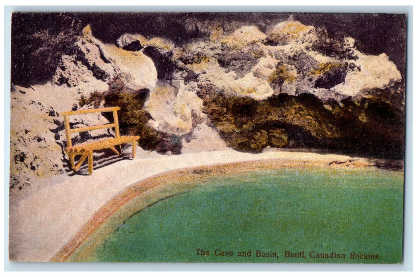 Alberta Canada Postcard The Cave and Basin Banff Canadian Rockies c1910