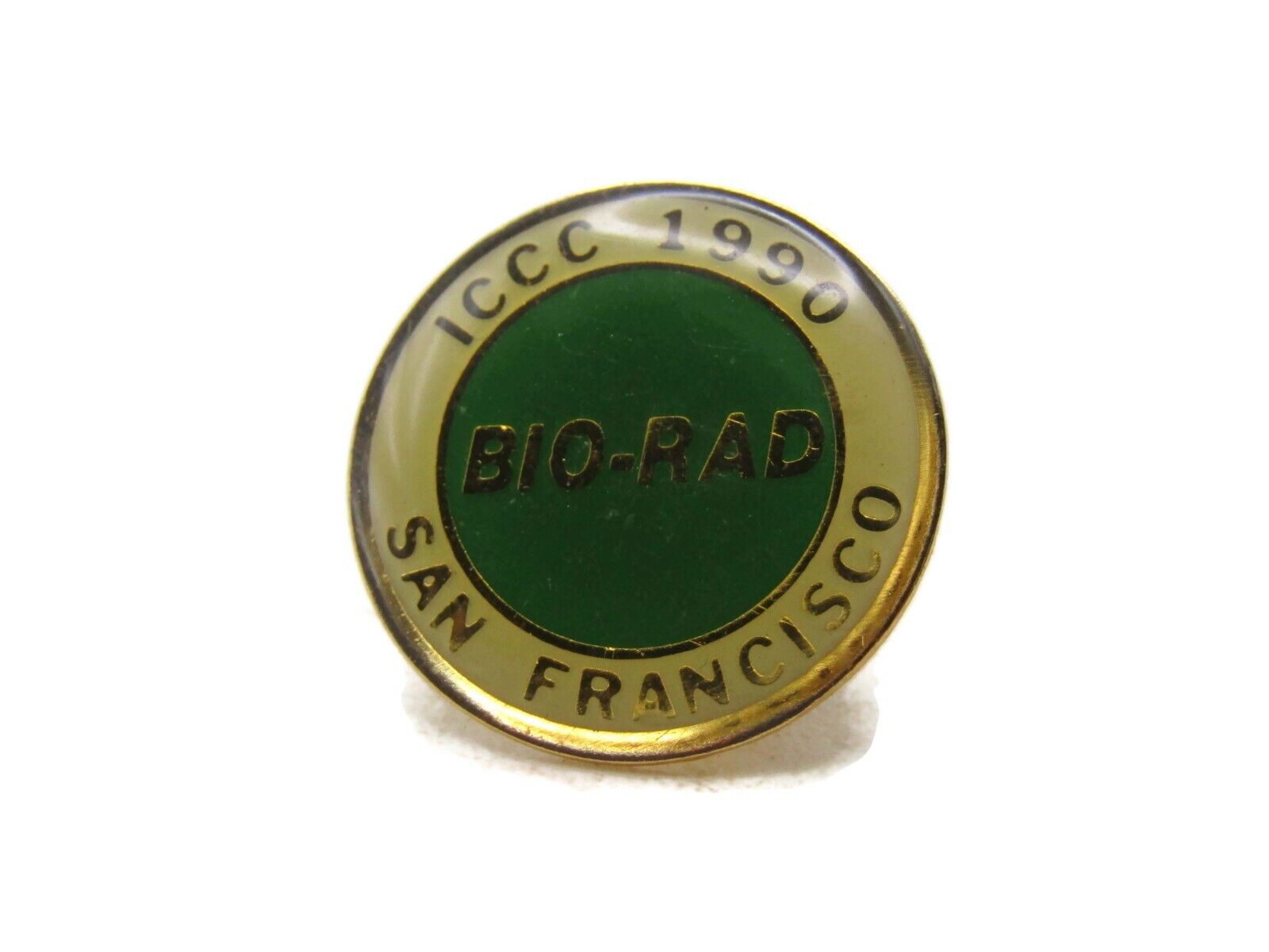 Bio-Rad Pin ICCC 1990 San Francisco Gold Tone