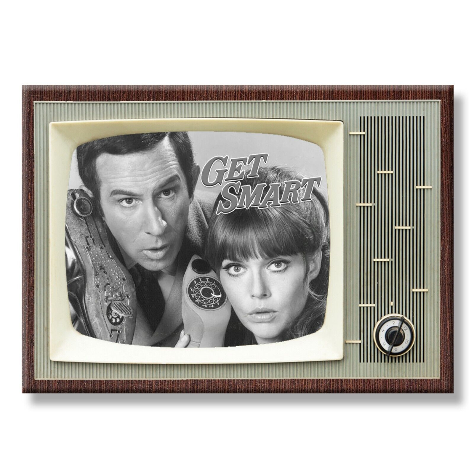 GET SMART Classic TV 3.5 inches x 2.5 inches Steel FRIDGE MAGNET