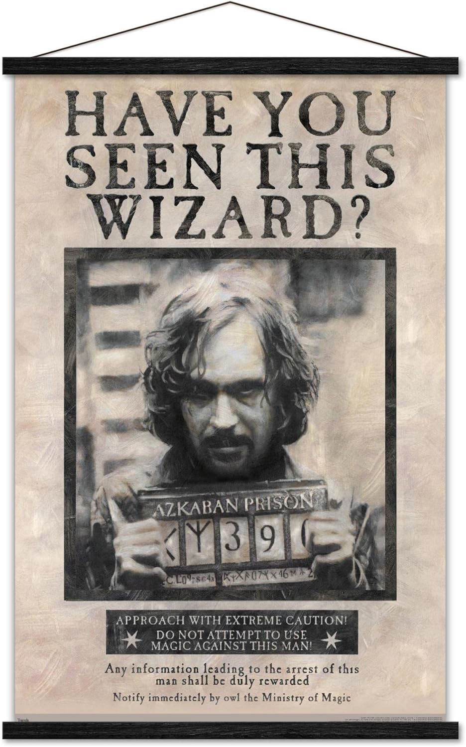 the Wizarding World: Harry Potter - Sirius Black Wanted Poster Wall Poster, 22.3