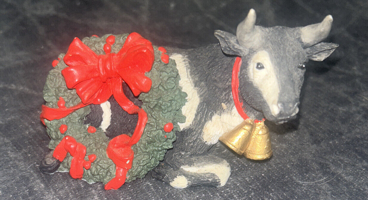 1990 Silver Deer Christmas Animals by Tom Rubel Steer Cattle Cow