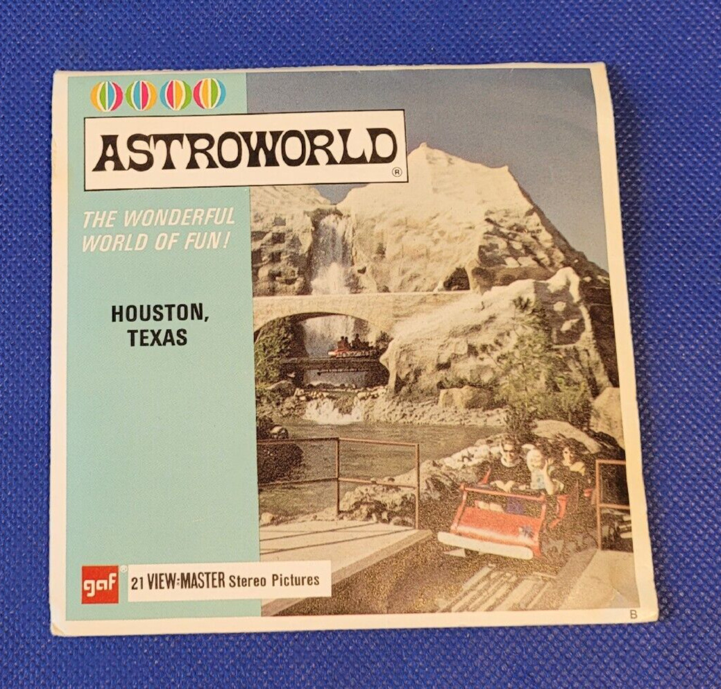 Scarce gaf A422 Astroworld Houston Texas Amusement view-master 3 Reels Packet