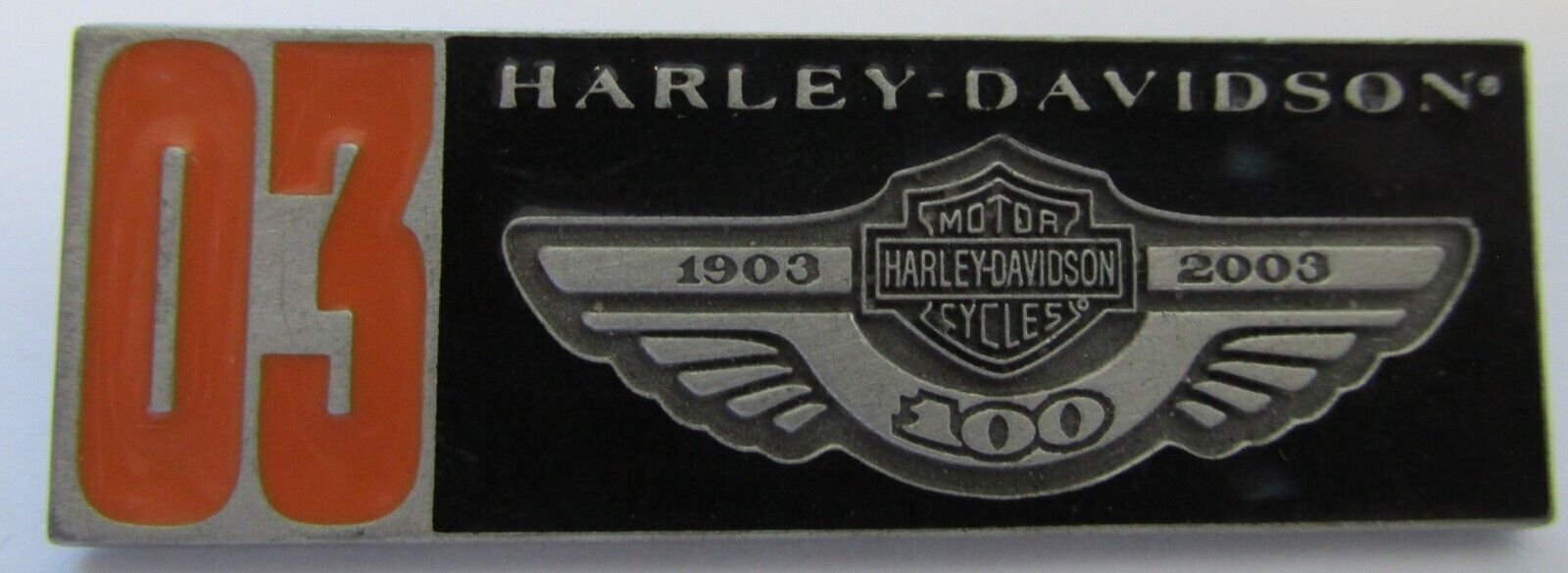 HARLEY DAVIDSON RARE 100TH ANNIVERSARY BIKER PIN. 
